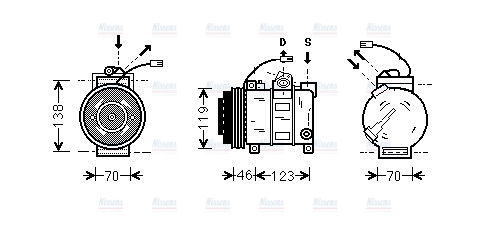 AVA Aircon Compressor AIAK015