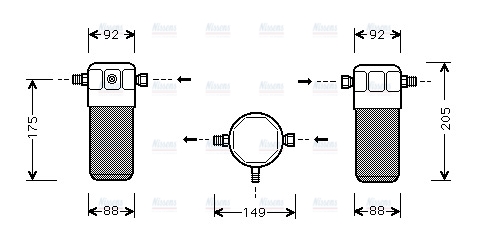 AVA Aircon Receiver Dryer Filter AID032