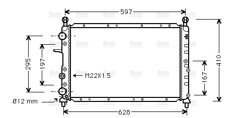 AVA Coolant Radiator AL2051