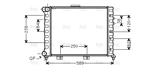 AVA Coolant Radiator AL2069
