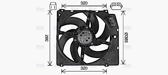 AVA Radiator Fan AL7529