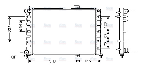 AVA Coolant Radiator ALA2075