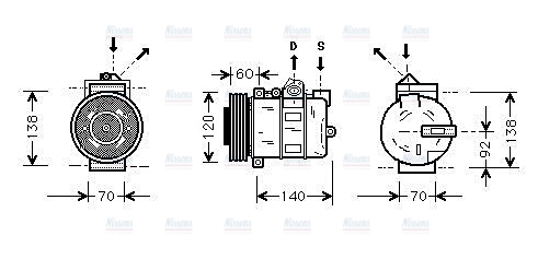 AVA Aircon Compressor AUAK050