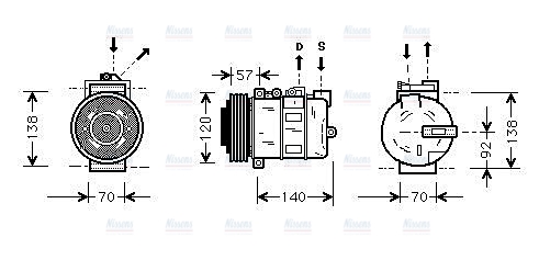 AVA Aircon Compressor AUAK056