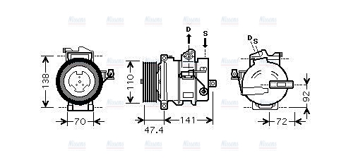 AVA Aircon Compressor AUAK188