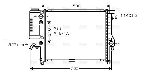 AVA Coolant Radiator BW2122