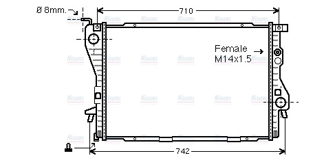 AVA Coolant Radiator BW2202