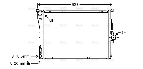 AVA Coolant Radiator BW2304