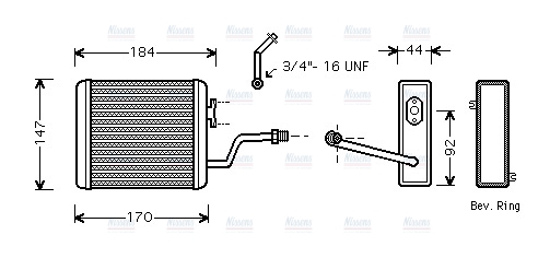 AVA Heater Core BW6258