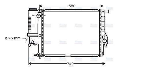 AVA Coolant Radiator BWA2201