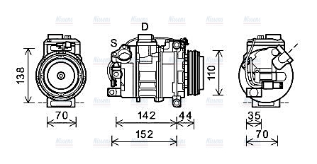 AVA Aircon Compressor BWAK423