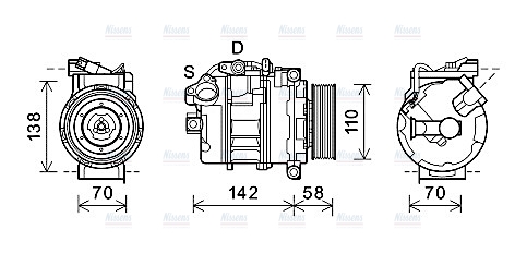 AVA Aircon Compressor BWAK496