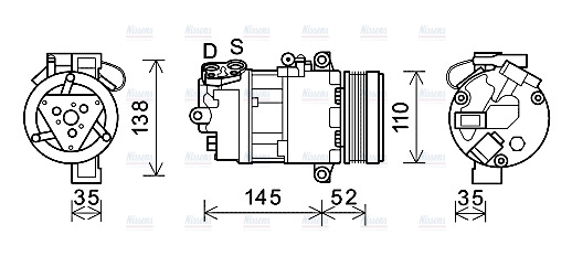 AVA Aircon Compressor BWAK545