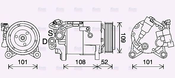 AVA Aircon Compressor BWAK566