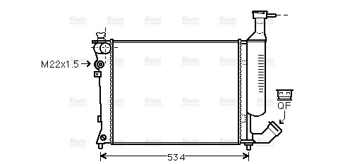 AVA Coolant Radiator CN2167