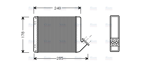 AVA Cabin Heater Core CN6031