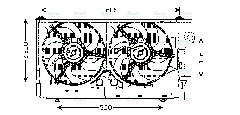 AVA Radiator Cooling Fan CN7516