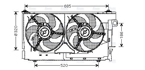 AVA Radiator Cooling Fan CN7522
