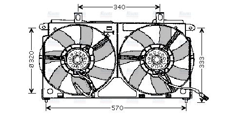 AVA Radiator Cooling Fan CN7523