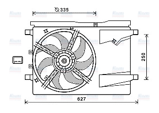 AVA Radiator Cooling Fan CN7549