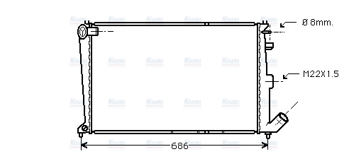 AVA Coolant Radiator CNA2066