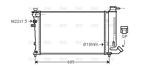 AVA Coolant Radiator CNA2112