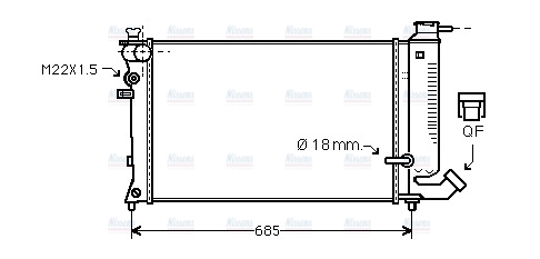 AVA Coolant Radiator CNA2121