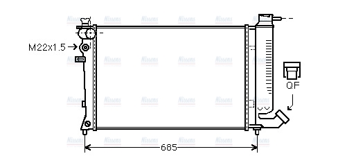 AVA Coolant Radiator CNA2135