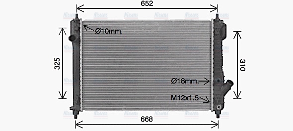 AVA Coolant Radiator CT2075
