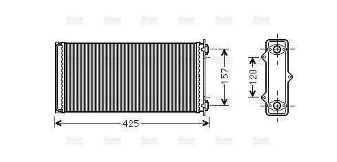 AVA Cabin Heater Core DF6037