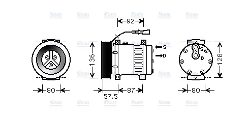AVA Aircon Compressor DFAK033