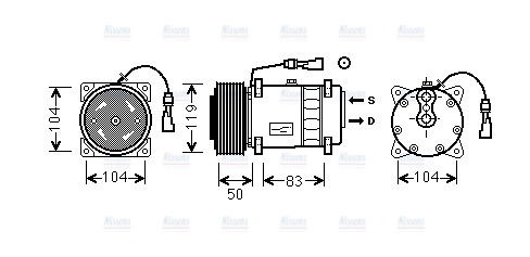 AVA Aircon Compressor DFK057