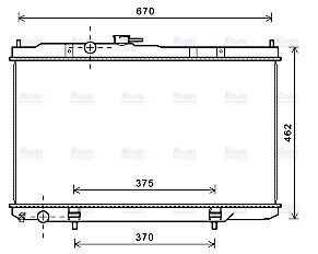 AVA Coolant Radiator DN2352