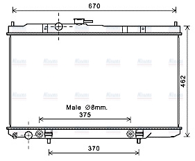 AVA Coolant Radiator DN2353