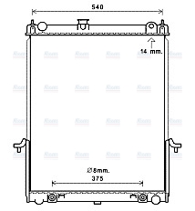 AVA Coolant Radiator DN2397