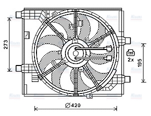 AVA Radiator Cooling Fan DN7531