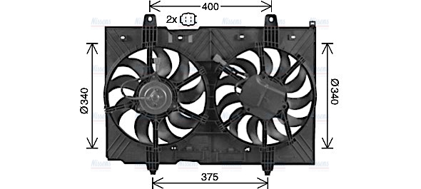 AVA Radiator Cooling Fan DN7539