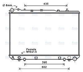 AVA Coolant Radiator DW2101