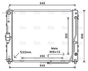 AVA Coolant Radiator DW2111