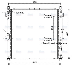 AVA Coolant Radiator DW2119