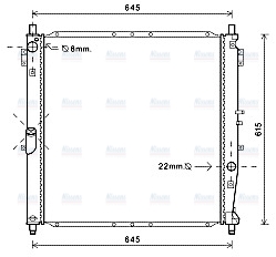 AVA Coolant Radiator DW2120