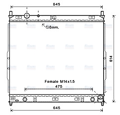 AVA Coolant Radiator DW2121