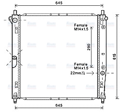 AVA Coolant Radiator DW2125