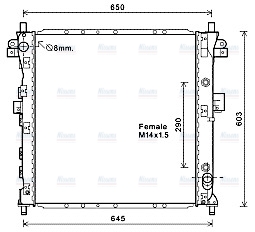 AVA Coolant Radiator DW2131
