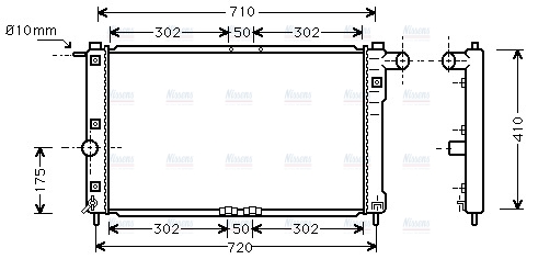 AVA Coolant Radiator DWA2009