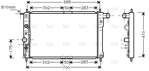 AVA Coolant Radiator DWA2015