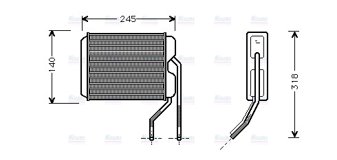 AVA Cabin Heater Core DWA6026