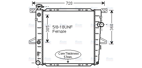 AVA Coolant Radiator FD2026