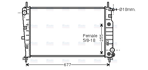 AVA Coolant Radiator FD2197