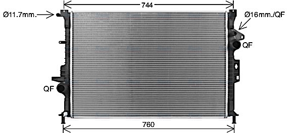 AVA Coolant Radiator FD2676